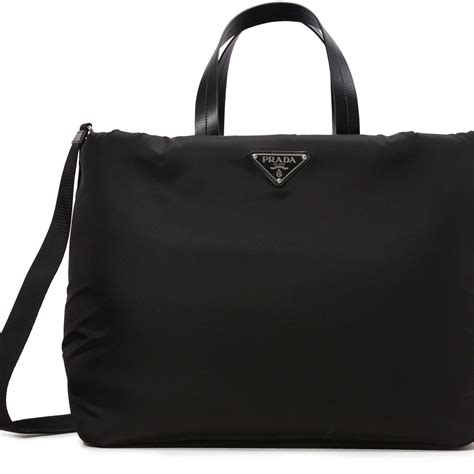 prada black nylon tote shoulder bag|prada nylon tote bag price.